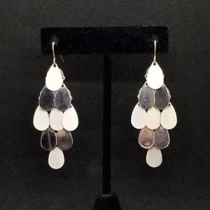 Silver cascading dangle earrings